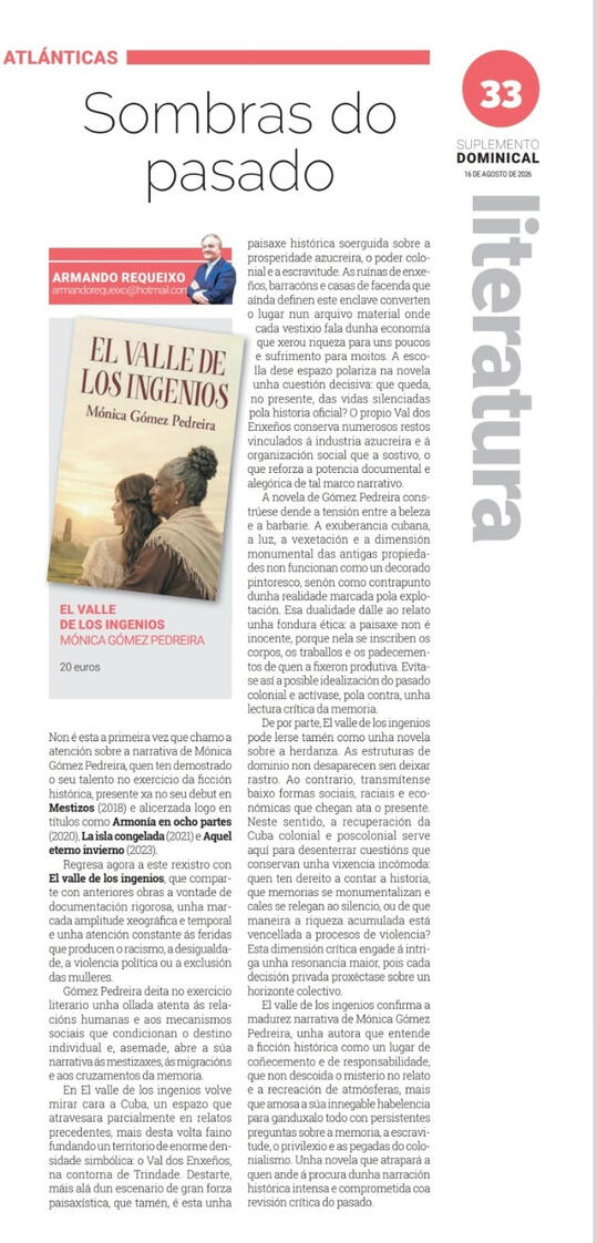El valle de los ingenios (2026) Reseña de Armando Requeixo sobre El Valle de los Ingenios